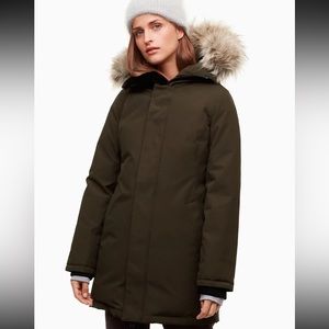 Aritzia TNA Olive Haven Parka XXS